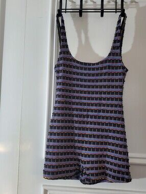 Rare ZARA Crochet Knit Jacquard 70s Style Cheeky Romper Shorts